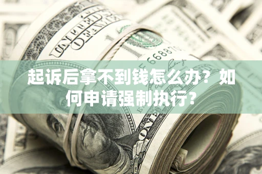 武汉起诉后拿不到钱怎么办？如何申请强制执行？