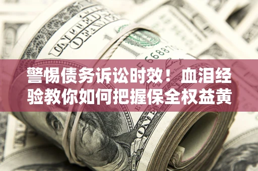 武汉警惕债务诉讼时效！血泪经验教你如何把握保全权益黄金期