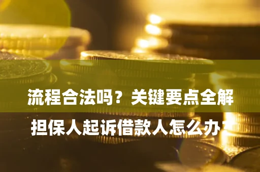 武汉

担保人起诉借款人怎么办？流程合法吗？关键要点全解析