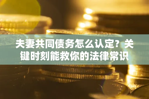 武汉夫妻共同债务怎么认定？关键时刻能救你的法律常识