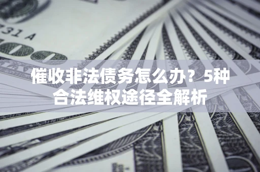 武汉催收非法债务怎么办？5种合法维权途径全解析